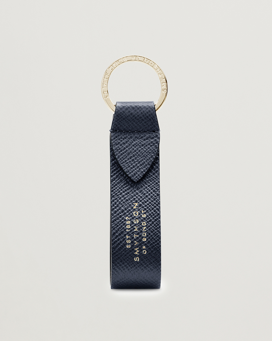 Homme | Porte-Clés | Smythson | Panama Leather Keyring Navy