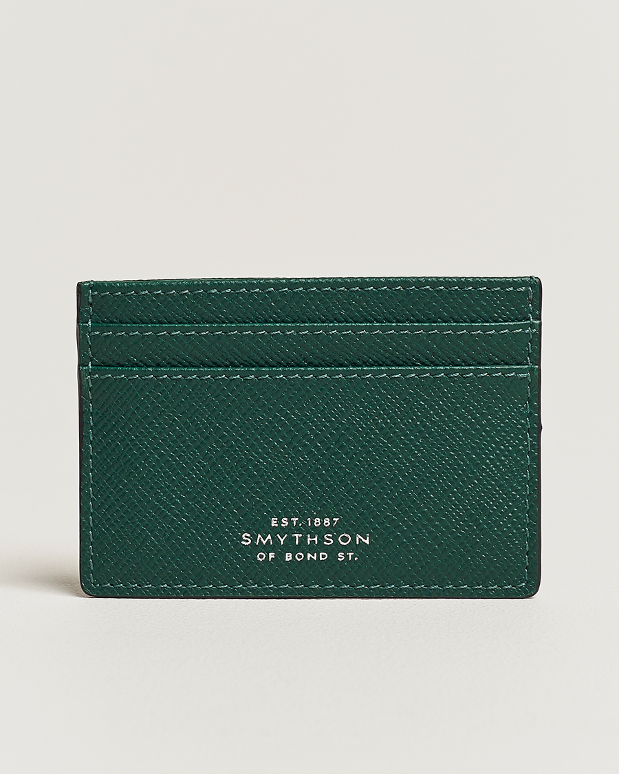Homme | Smythson Panama Flat Cardholder Forest Green | Smythson | Panama Flat Cardholder Forest Green