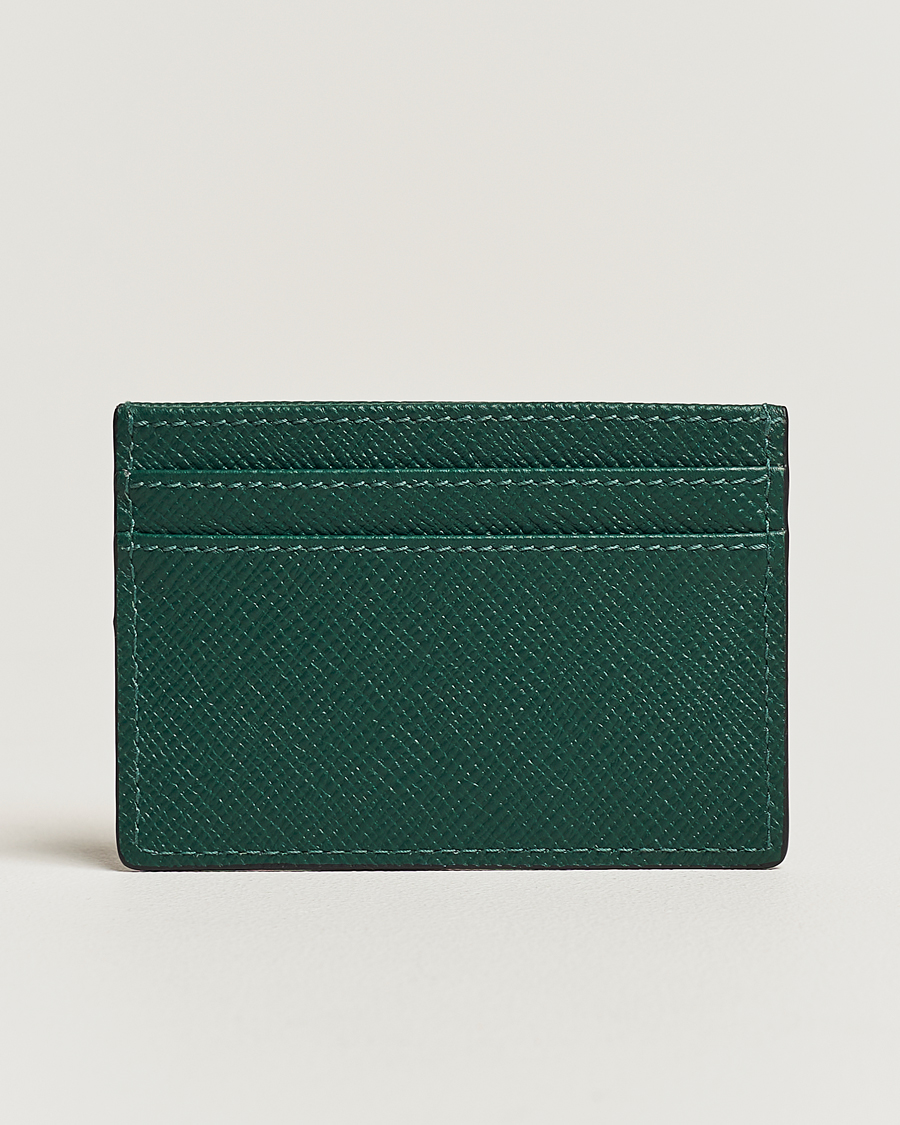 Homme | Smythson Panama Flat Cardholder Forest Green | Smythson | Panama Flat Cardholder Forest Green