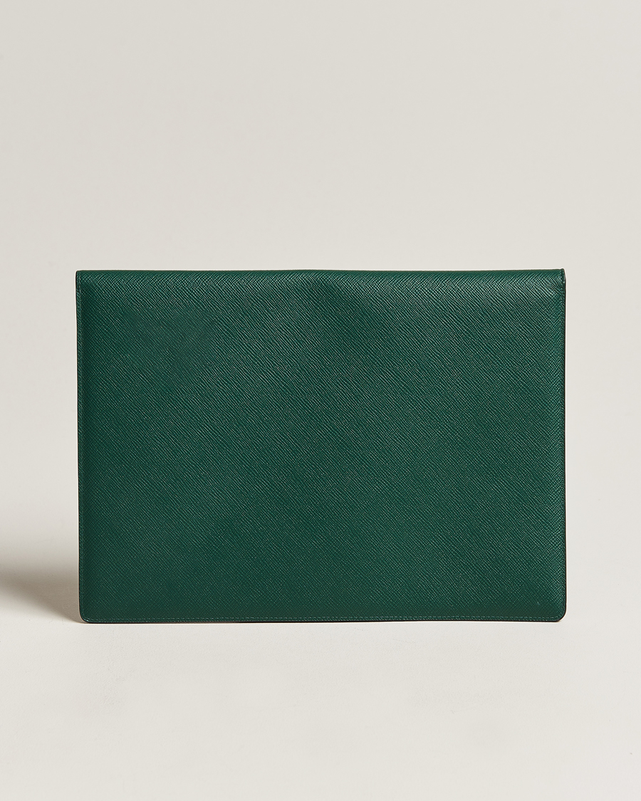 Homme |  | Smythson | Panama Large Envelope Portfolio Forest Green