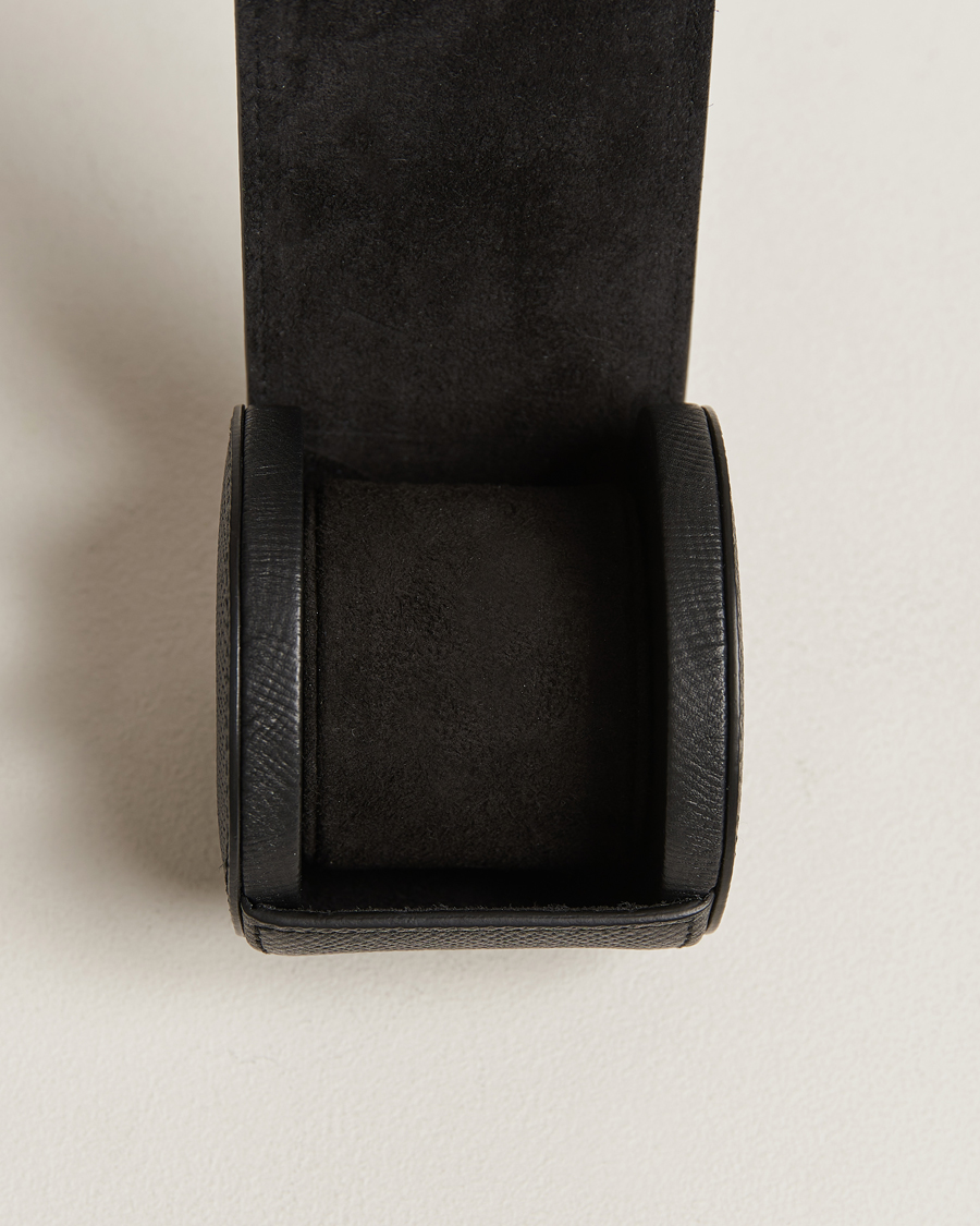 Homme | Idées de cadeaux de Noël | Smythson | Panama Single Watch Roll Black