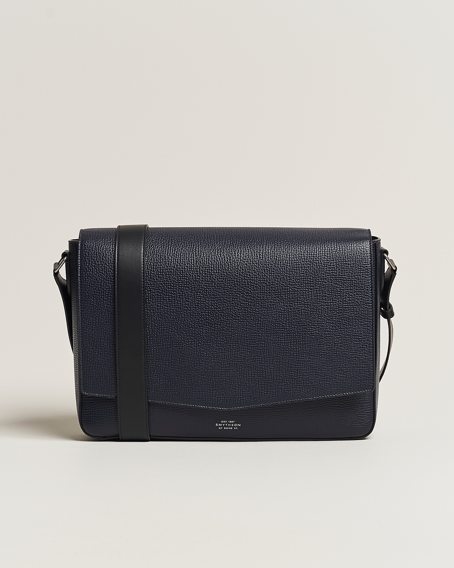 Homme | Smythson Ludlow Messenger Bag Navy | Smythson | Ludlow Messenger Bag Navy