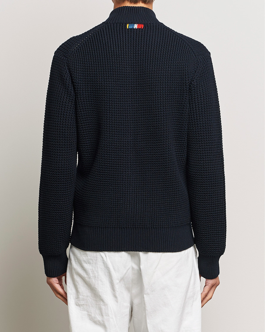 Homme | Pulls Et Tricots | Orlebar Brown | Swan Merino Seed Stich Full Zip Night Iris