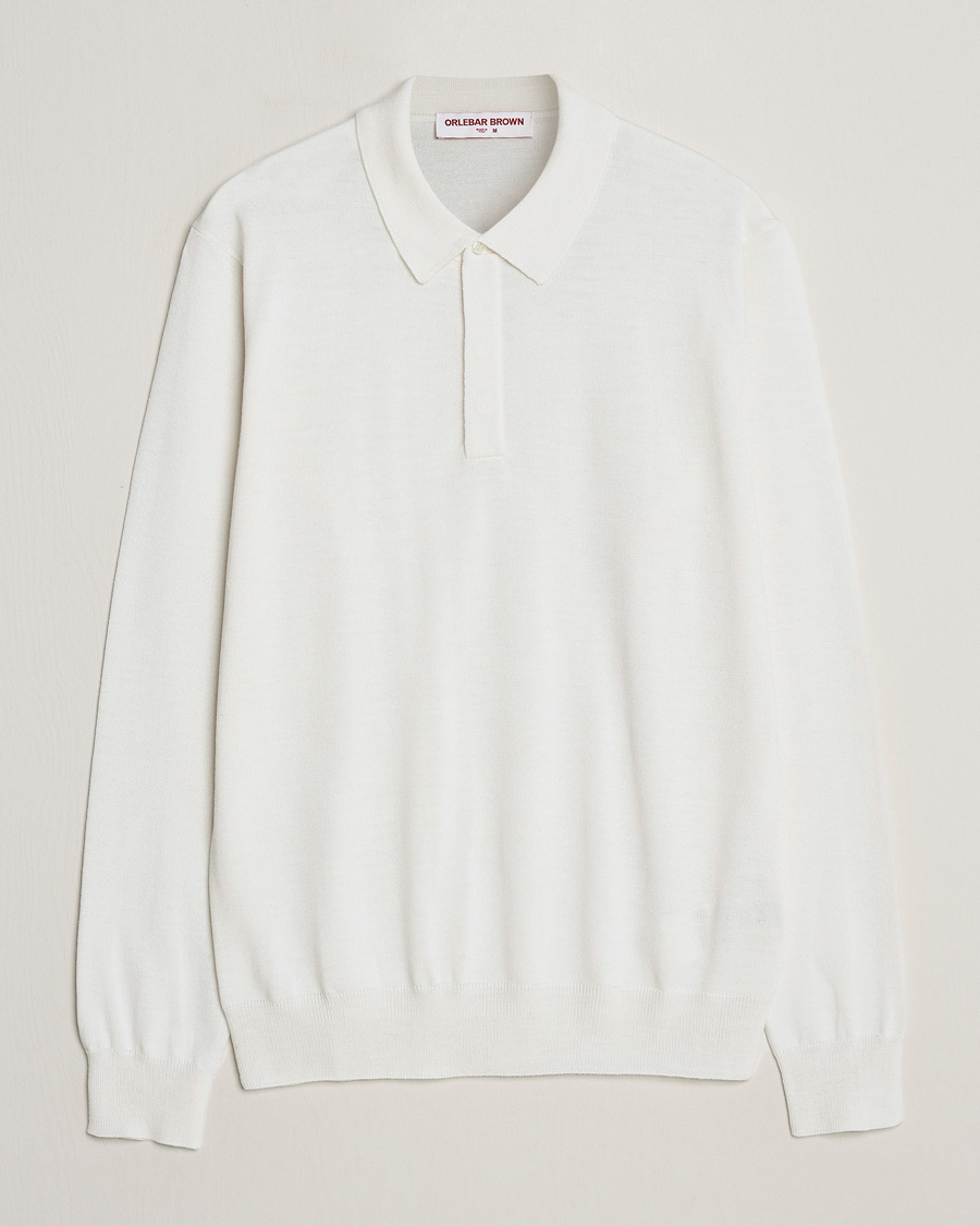 Homme | Pulls Et Tricots | Orlebar Brown | Ebro OB Stripe Polo White Sand