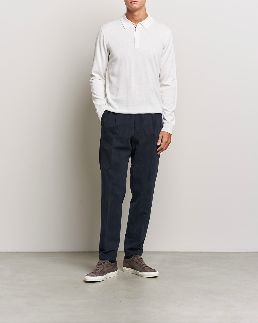 Homme | Pulls Et Tricots | Orlebar Brown | Ebro OB Stripe Polo White Sand