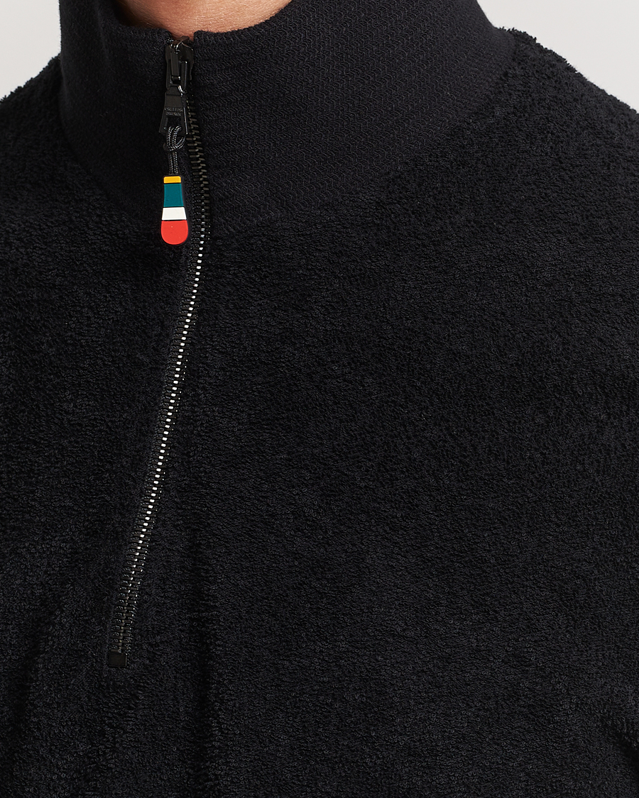 Homme | Pulls Et Tricots | Orlebar Brown | Isar Mix Texture Half-Zip Black