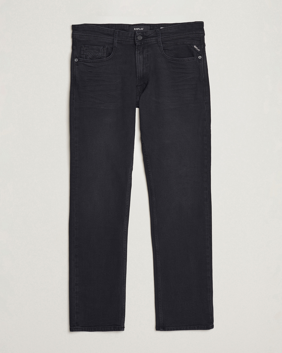 Homme | Jeans | Replay | Rocco Tapered Stretch Jeans Washed Black