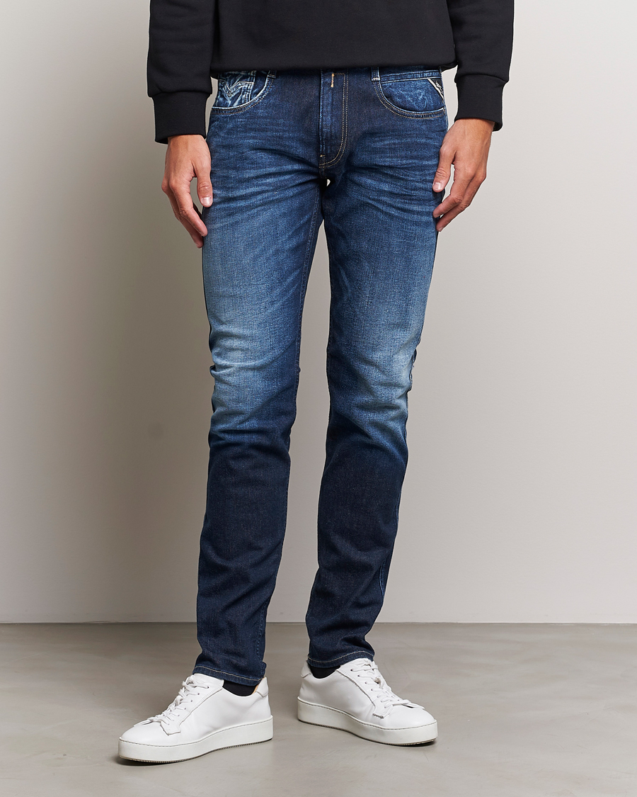 Homme | Vêtements | Replay | Anbass Super Stretch Bio Jeans Dark Blue