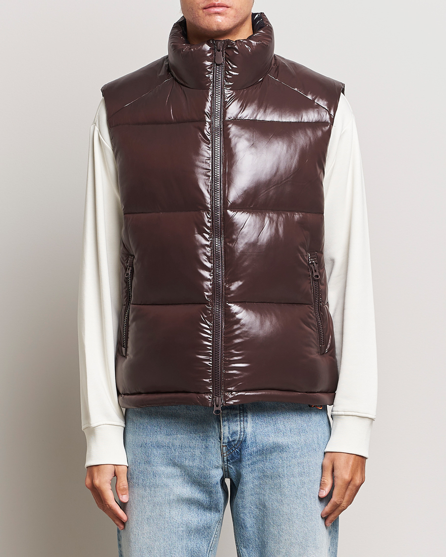 Homme | Manteaux Et Vestes | Save The Duck | Ailantus Padded Puffer Vest Brown Black