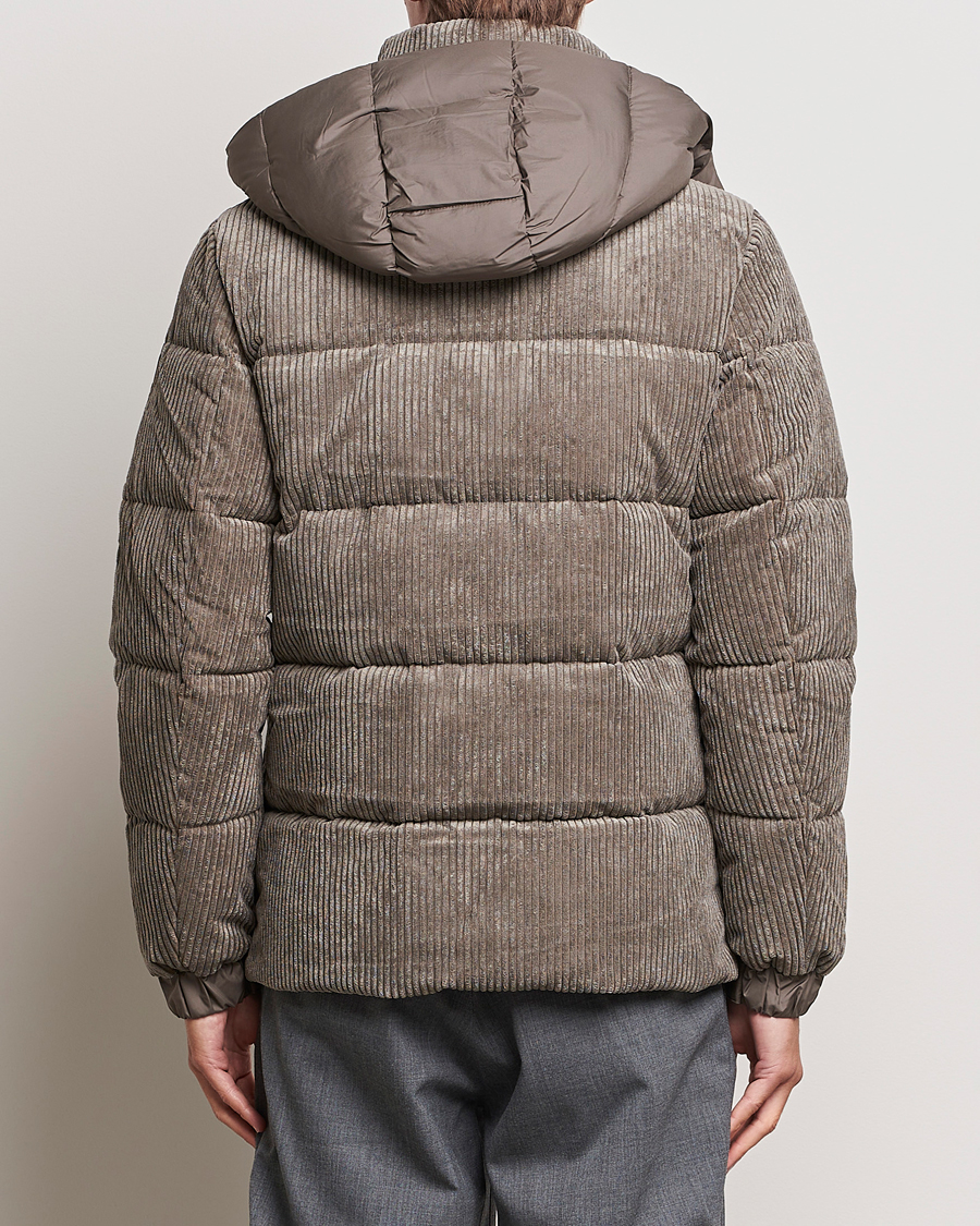 Homme | Manteaux Et Vestes | Save The Duck | Albus Cord Padded Puffer Jacket Mud Grey