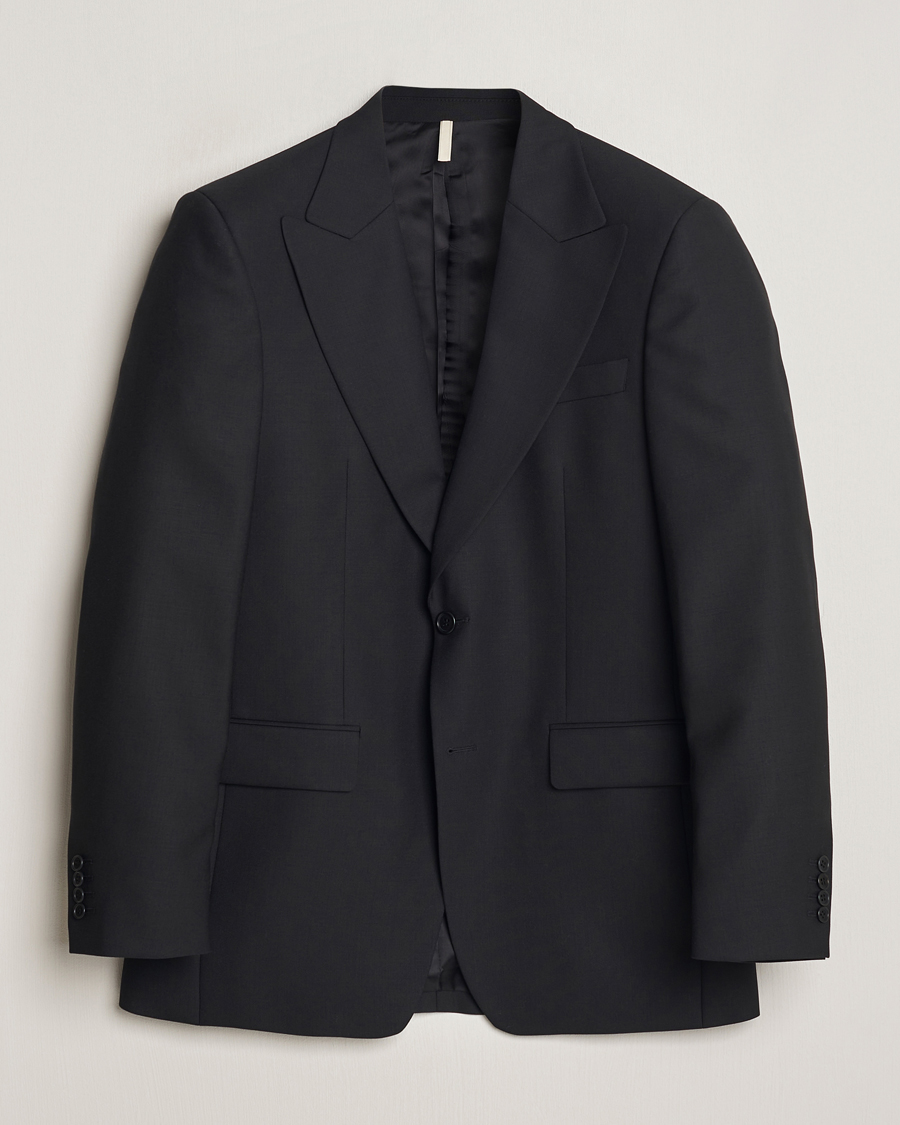 Homme | Blazers | Sunflower | Single Breasted Wool Blazer Black
