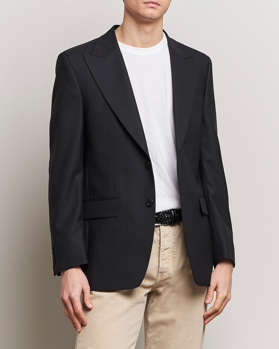 Homme | Sections | Sunflower | Single Breasted Wool Blazer Black