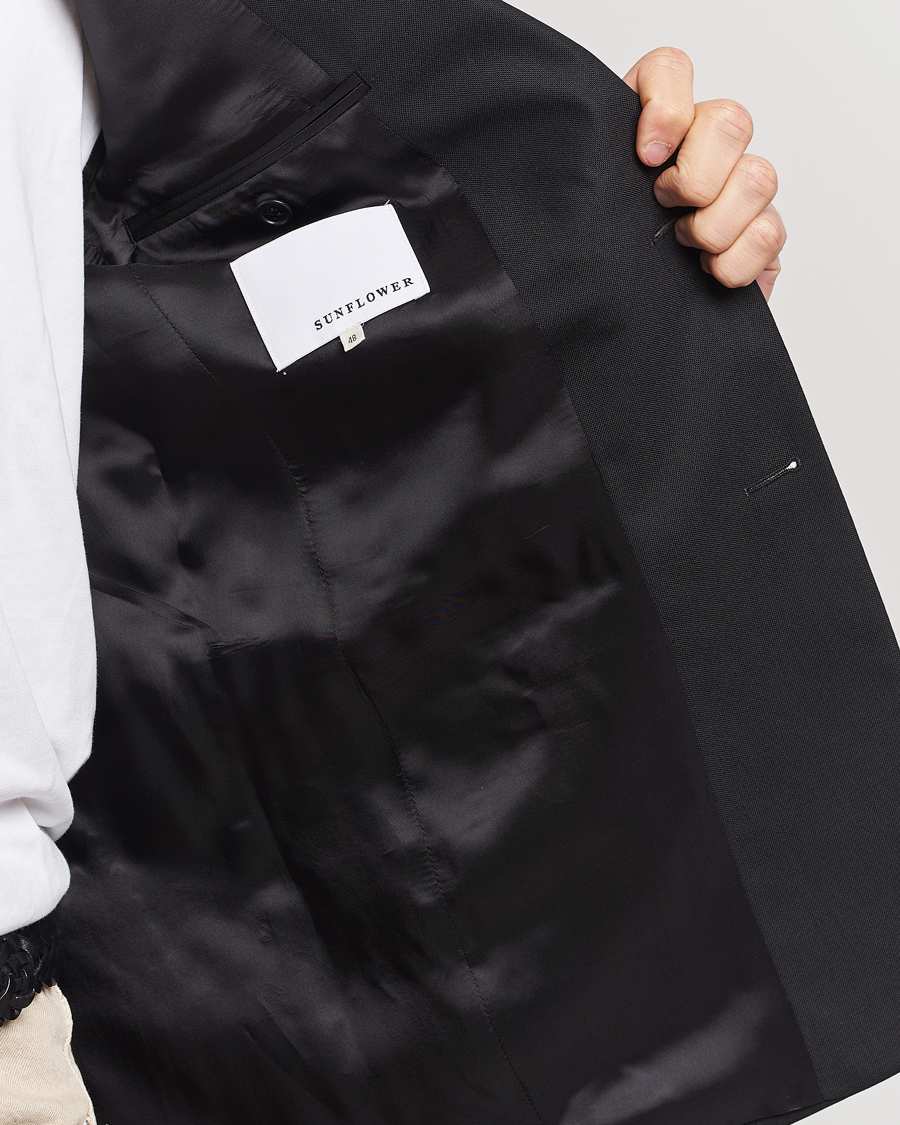 Homme | Blazers | Sunflower | Single Breasted Wool Blazer Black