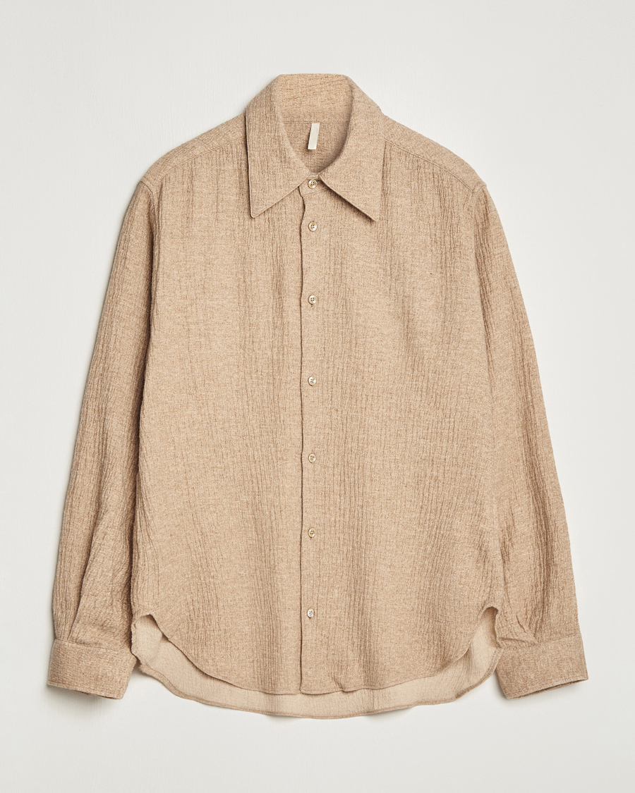 Homme | Chemises | Sunflower | Please Light Wool Shirt Beige