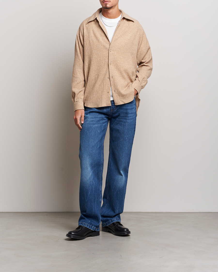 Homme | Chemises | Sunflower | Please Light Wool Shirt Beige