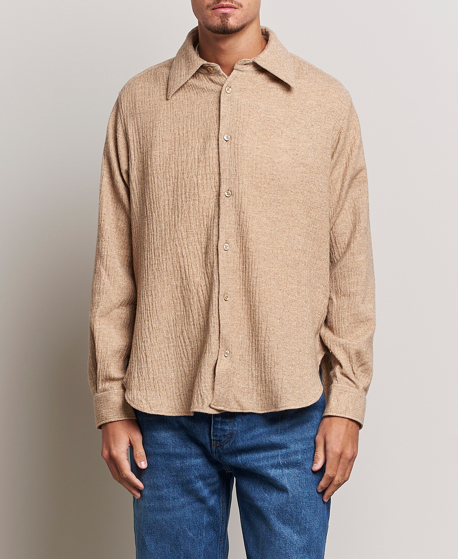 Homme | Chemises | Sunflower | Please Light Wool Shirt Beige