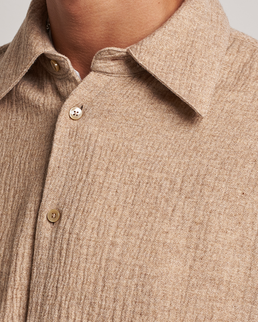 Homme | Chemises | Sunflower | Please Light Wool Shirt Beige