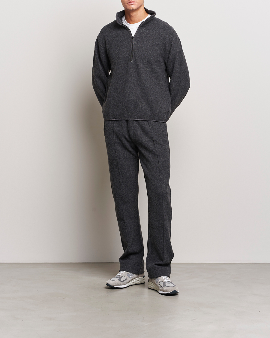 Homme | Pulls Et Tricots | Sunflower | Wool Jersey Half Zip Antracite