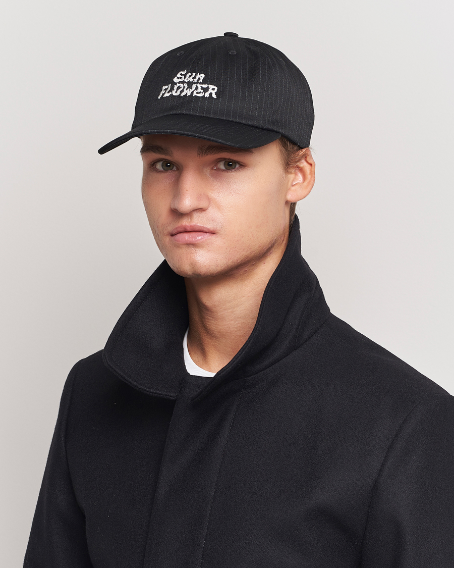 Homme | Sunflower Pinstripe Dad Cap Black | Sunflower | Pinstripe Dad Cap Black