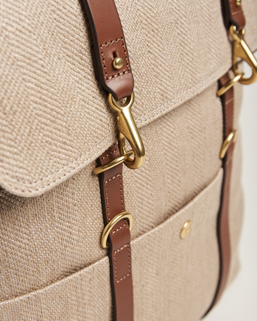 Homme | Mismo M/S Backpack Grand Herringbone/Cuoio | Mismo | M/S Backpack Grand Herringbone/Cuoio