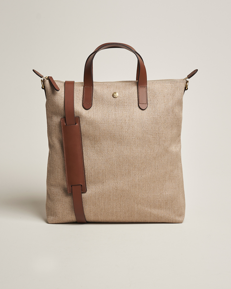 Homme | Mismo M/S Shopper Grand Herringbone/Cuoio | Mismo | M/S Shopper Grand Herringbone/Cuoio