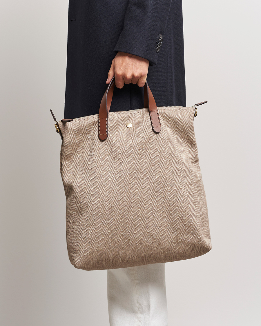 Homme | Mismo M/S Shopper Grand Herringbone/Cuoio | Mismo | M/S Shopper Grand Herringbone/Cuoio