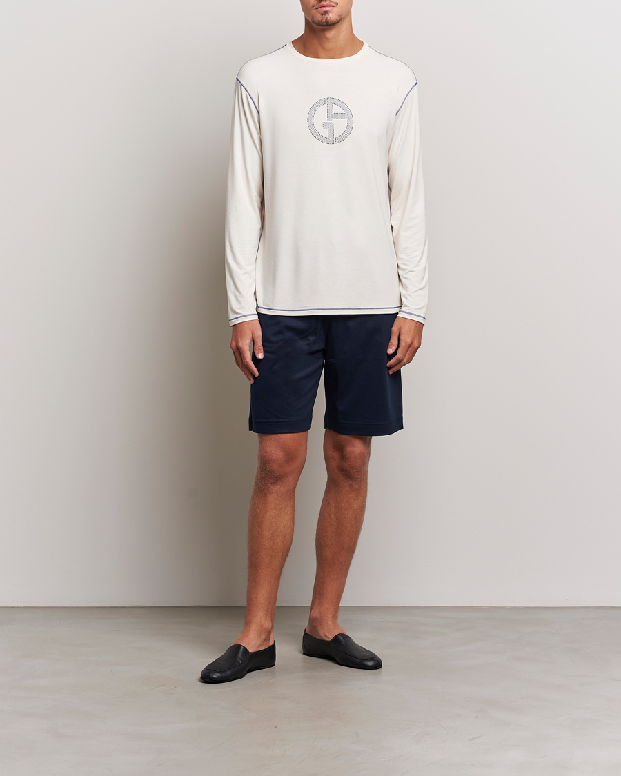 Homme | Pulls Et Tricots | Giorgio Armani | Soft Viscose Jersey Pullover Ivory