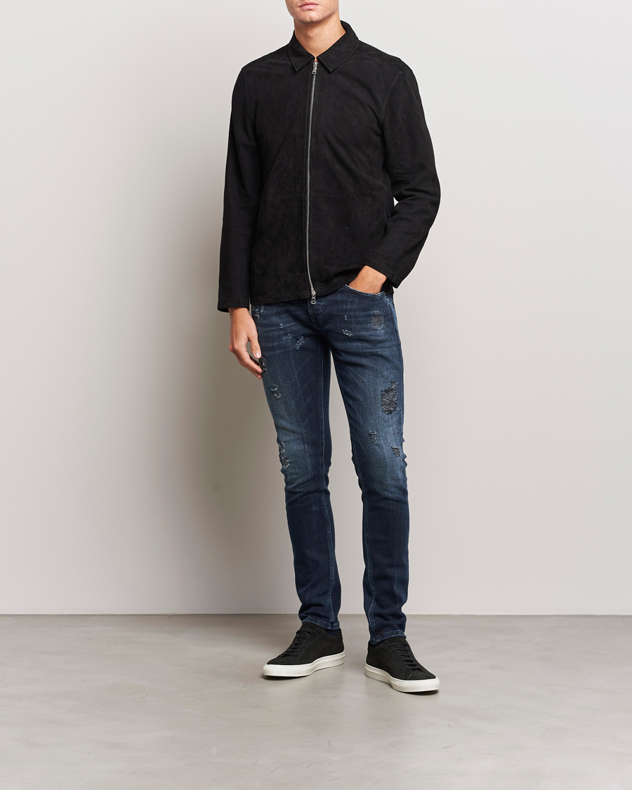 Homme | Jeans | Dondup | George Destroyed Jeans Blue Black