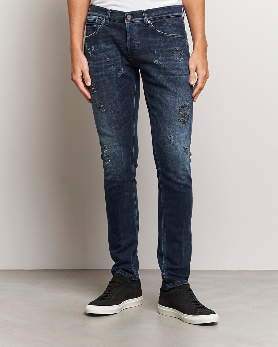 Homme | Jeans | Dondup | George Destroyed Jeans Blue Black