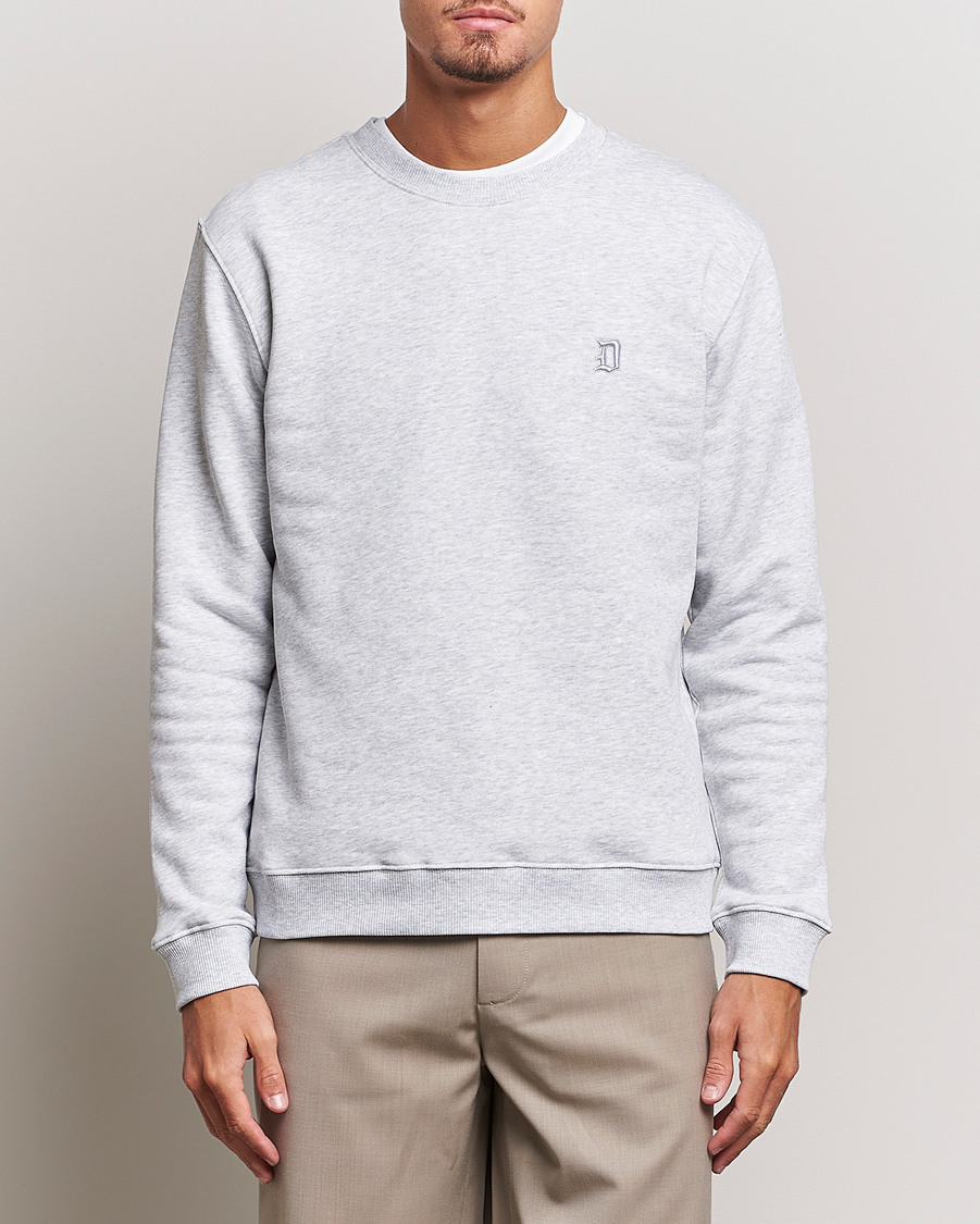 Homme | Pulls Et Tricots | Dondup | Logo Crew Neck Sweatshirt Light Grey