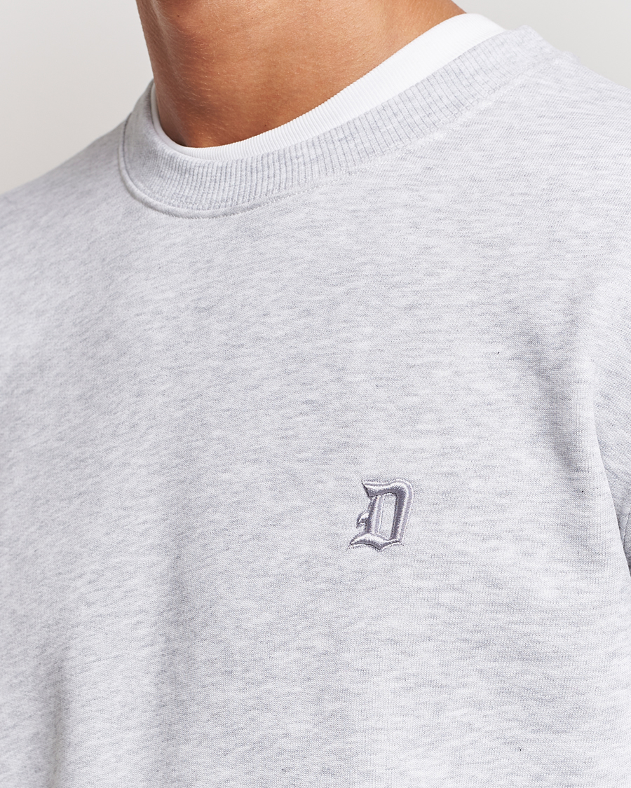 Homme | Pulls Et Tricots | Dondup | Logo Crew Neck Sweatshirt Light Grey