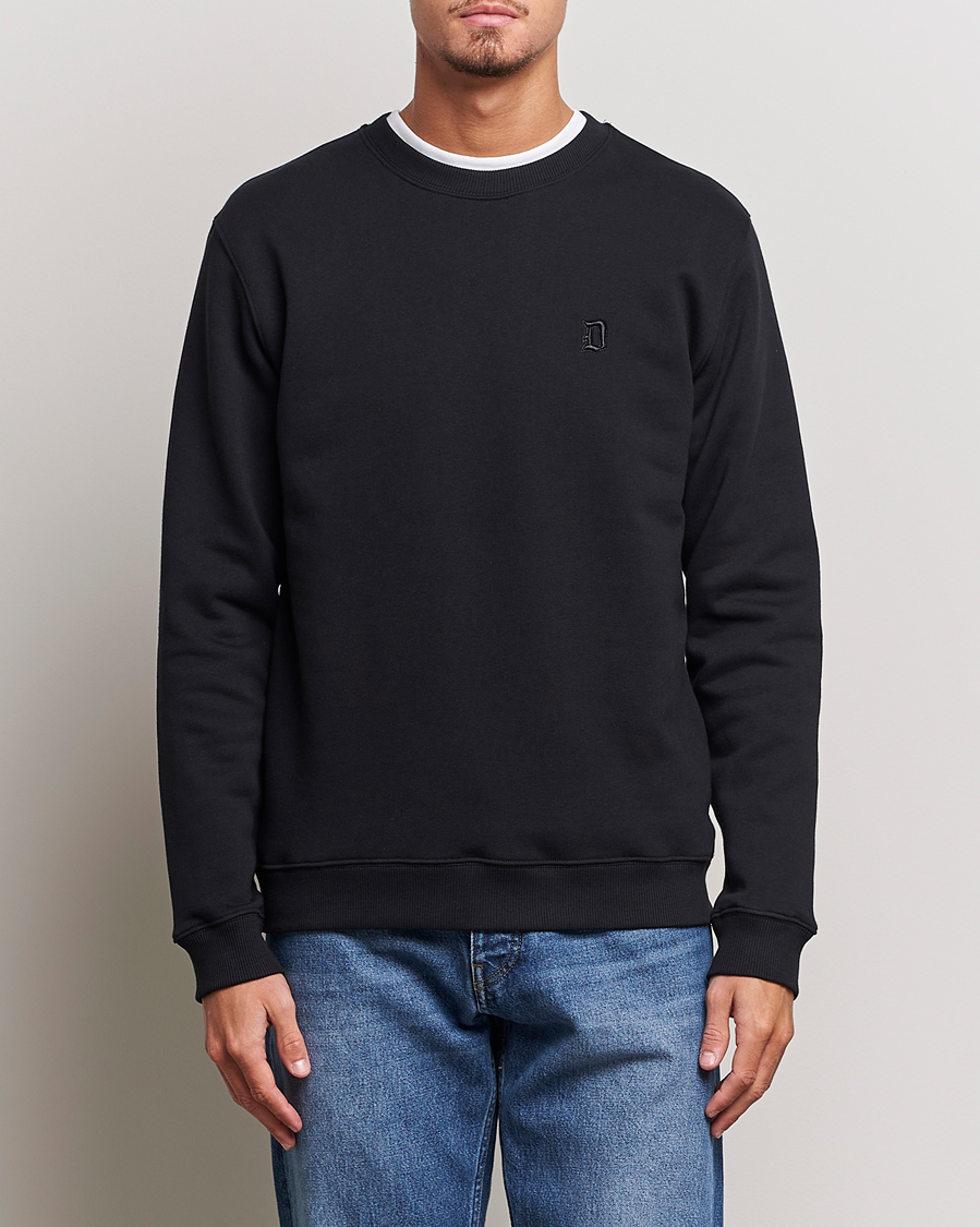 Homme | Pulls Et Tricots | Dondup | Logo Crew Neck Sweatshirt Black