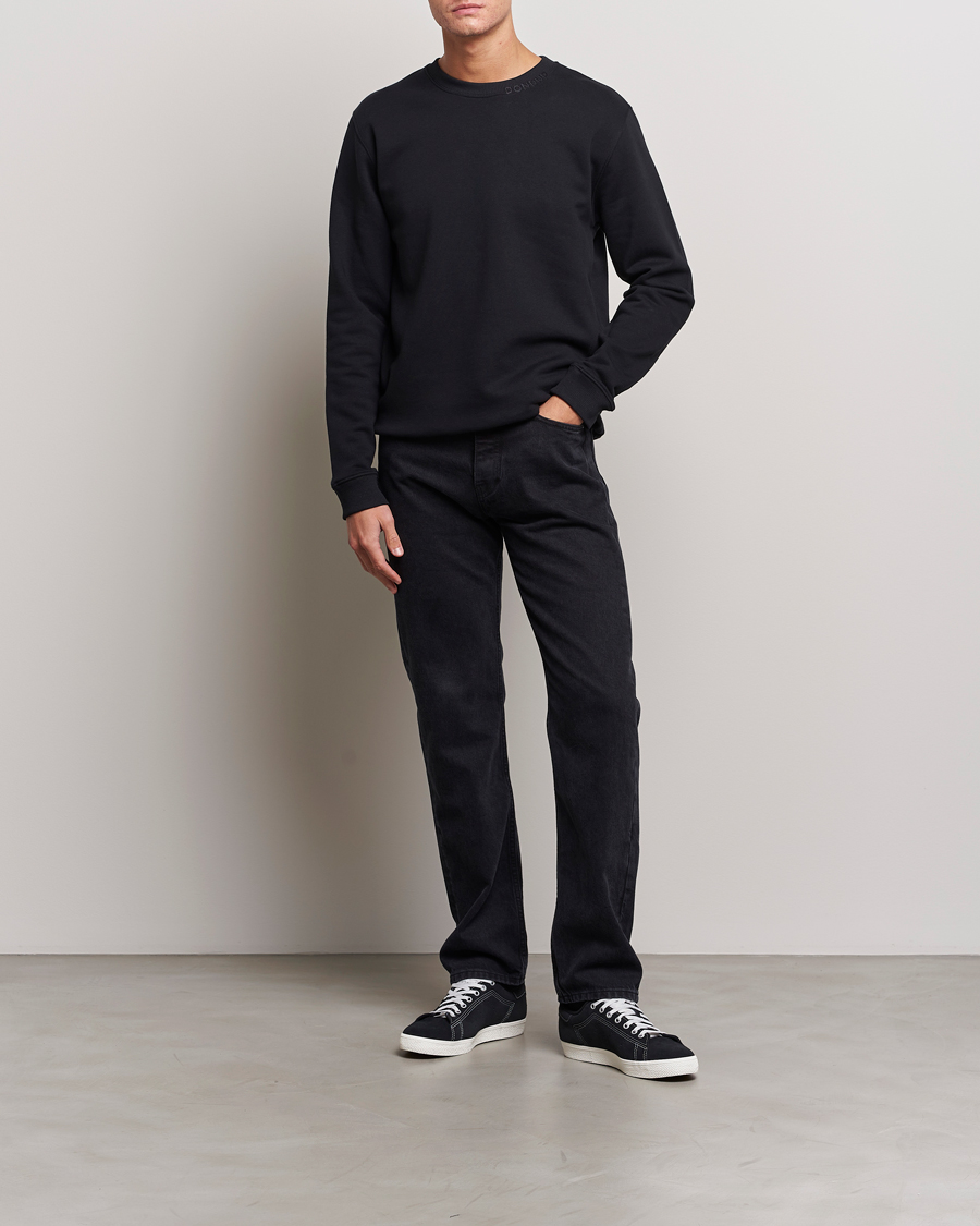 Homme | Pulls Et Tricots | Dondup | Logo Crew Neck Sweatshirt Black