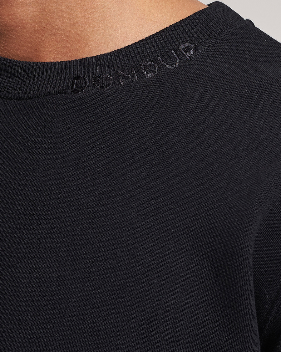 Homme | Pulls Et Tricots | Dondup | Logo Crew Neck Sweatshirt Black