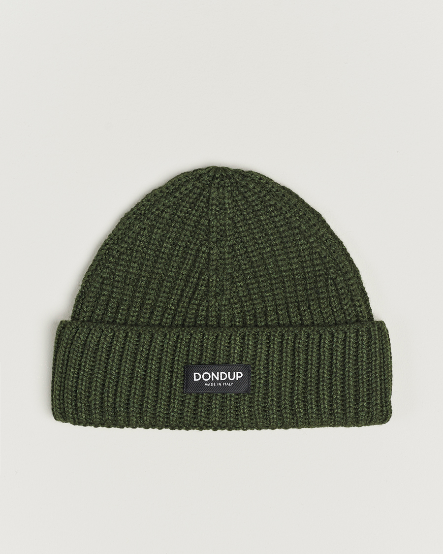 Homme | Dondup Ribbed Beanie Olive Green | Dondup | Ribbed Beanie Olive Green