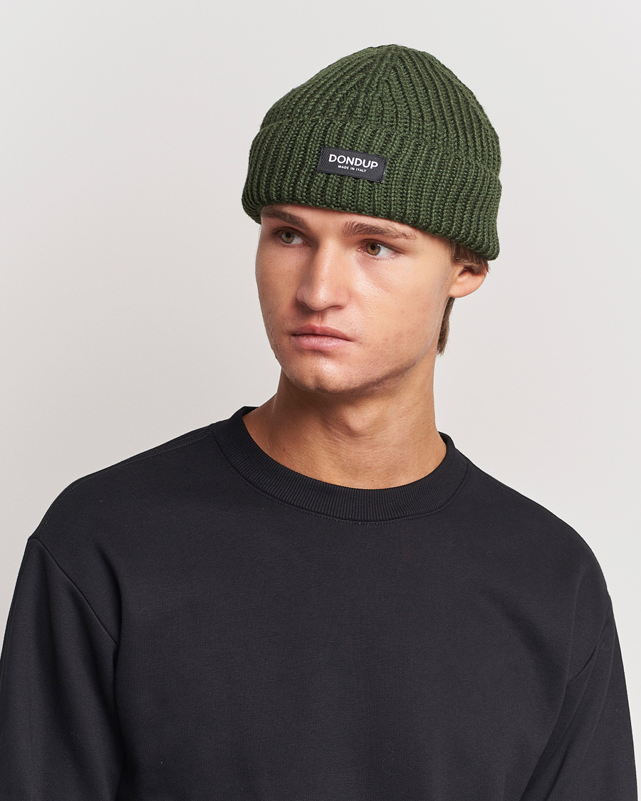 Homme | Dondup Ribbed Beanie Olive Green | Dondup | Ribbed Beanie Olive Green