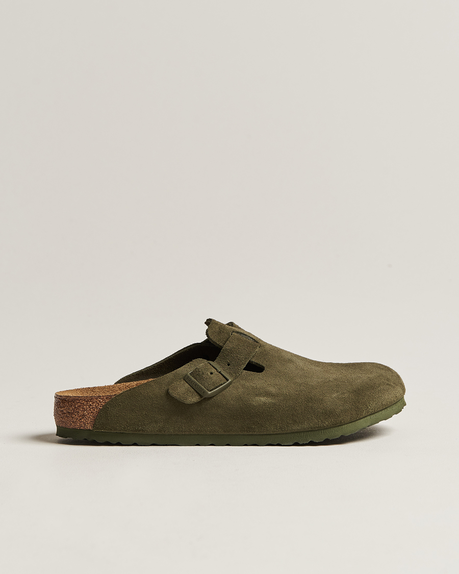 Homme | BIRKENSTOCK Boston Classic Footbed Thyme Green Suede | BIRKENSTOCK | Boston Classic Footbed Thyme Green Suede