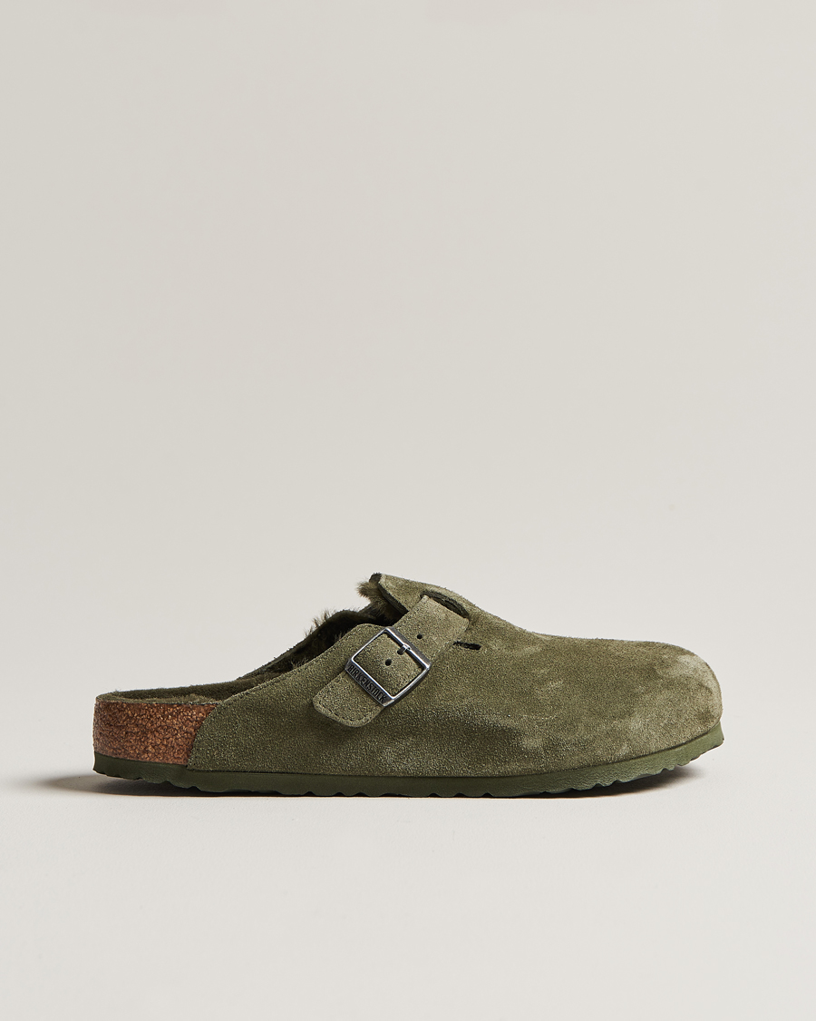 Homme | BIRKENSTOCK Boston Shearling Thyme Suede | BIRKENSTOCK | Boston Shearling Thyme Suede