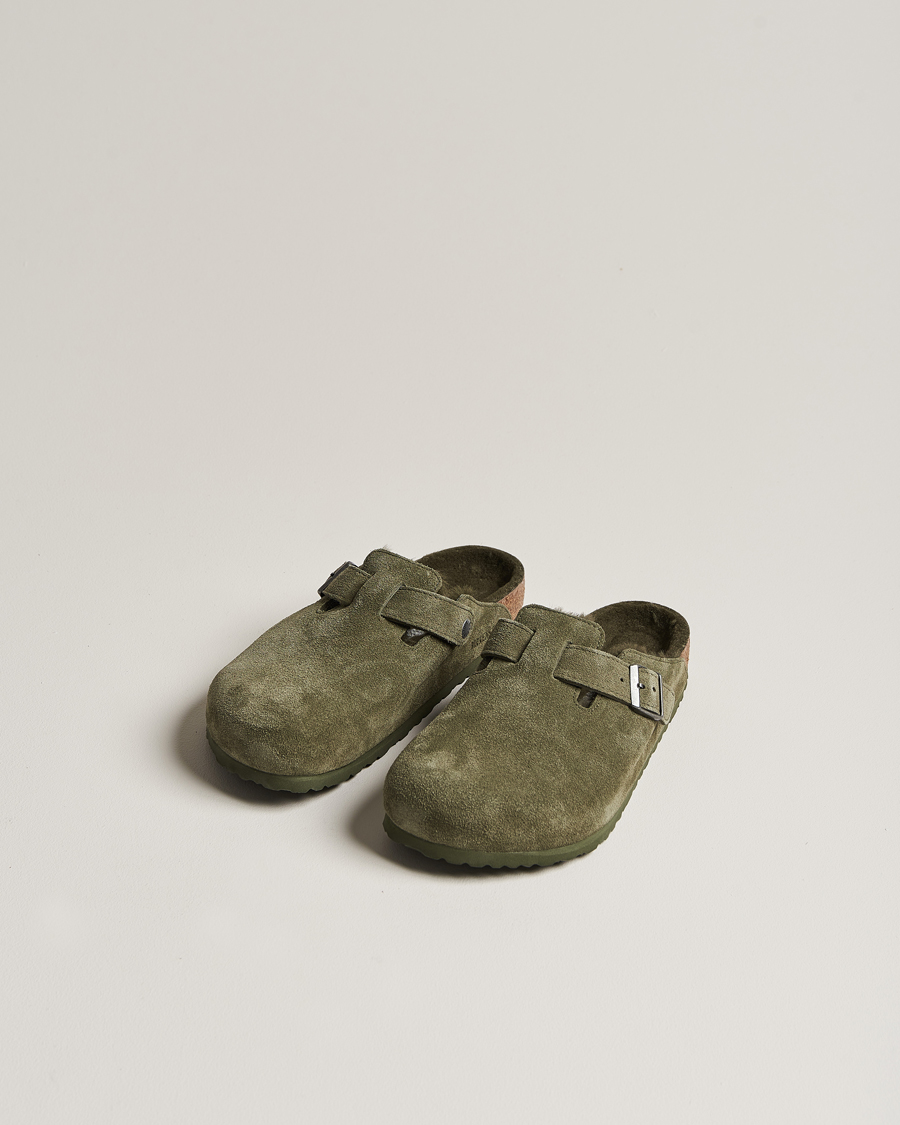 Homme | Soldes Chaussures | BIRKENSTOCK | Boston Shearling Thyme Suede