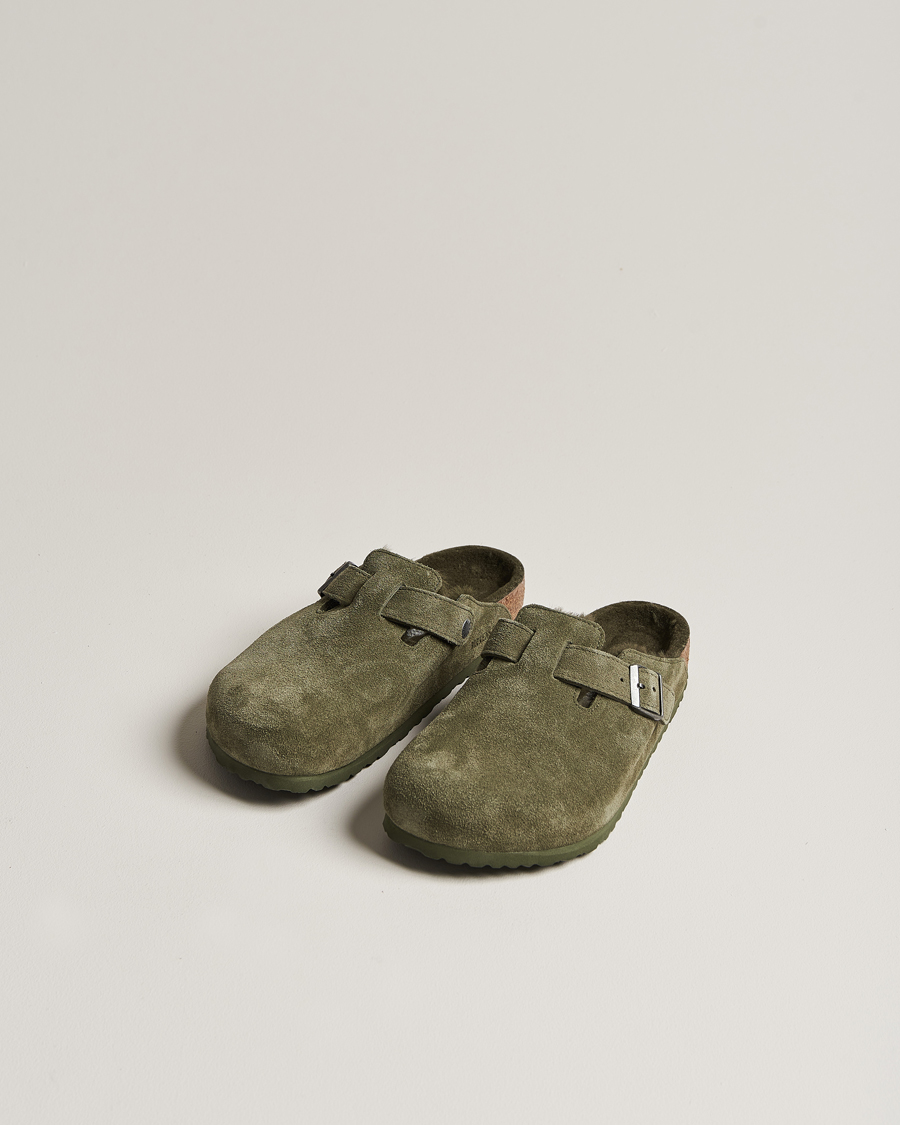Homme | BIRKENSTOCK Boston Shearling Thyme Suede | BIRKENSTOCK | Boston Shearling Thyme Suede