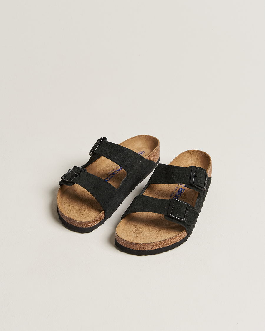 Herre | Sandaler og tøfler | BIRKENSTOCK | Arizona Soft Footbed Black Suede