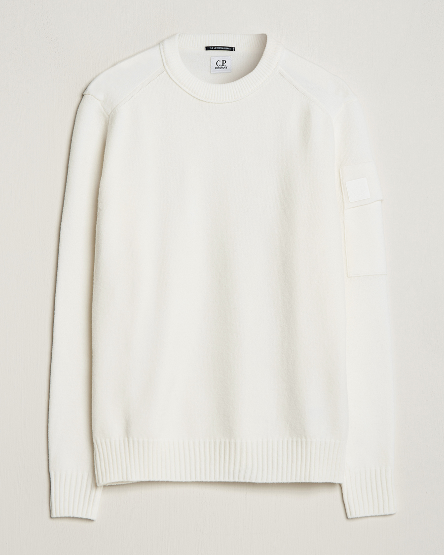 Homme | Pulls Et Tricots | C.P. Company | Metropolis Knitted Wool Crew Neck White