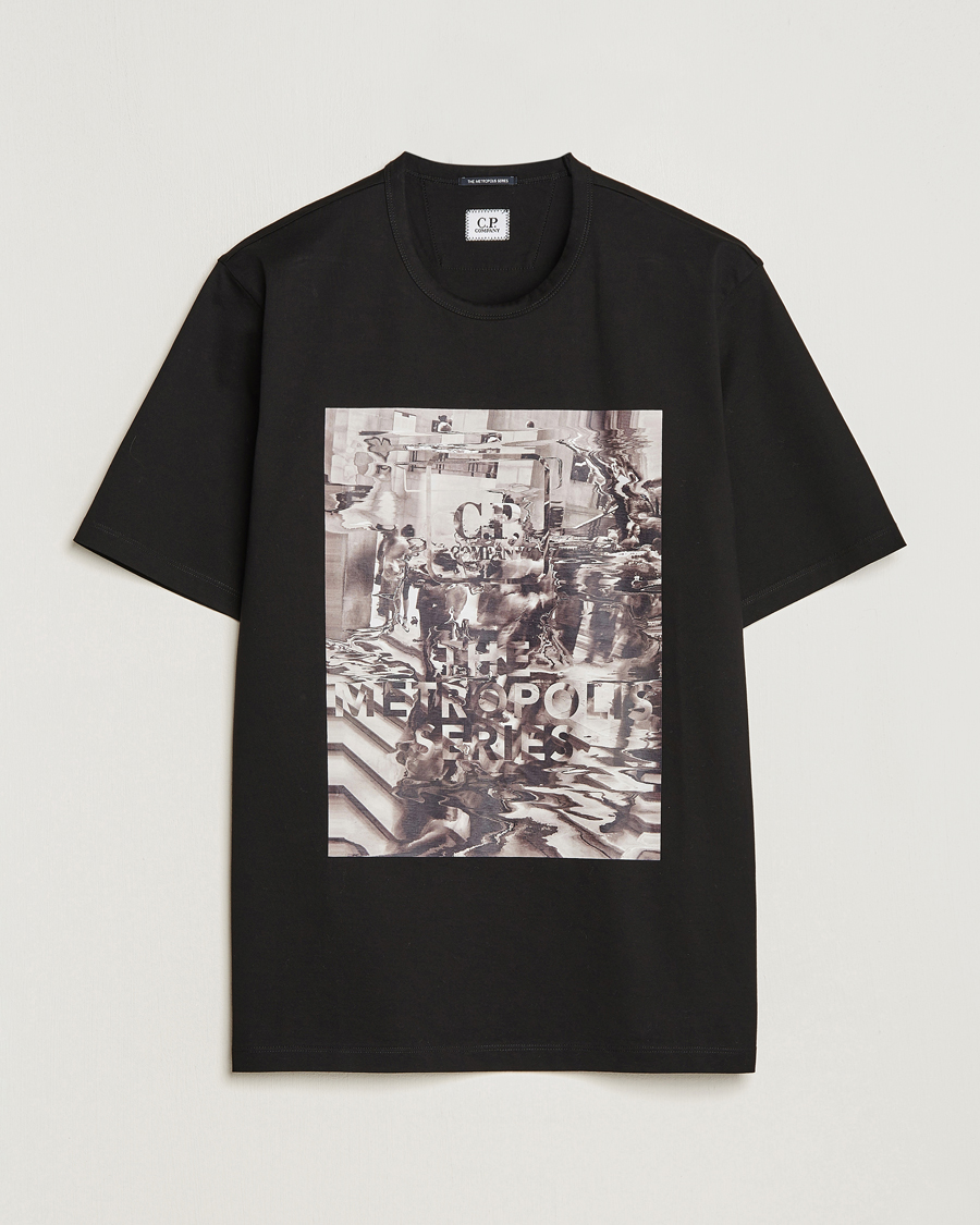 Homme | T-shirts | C.P. Company | Metropolis Mercerized Jersey Logo T-Shirts Black