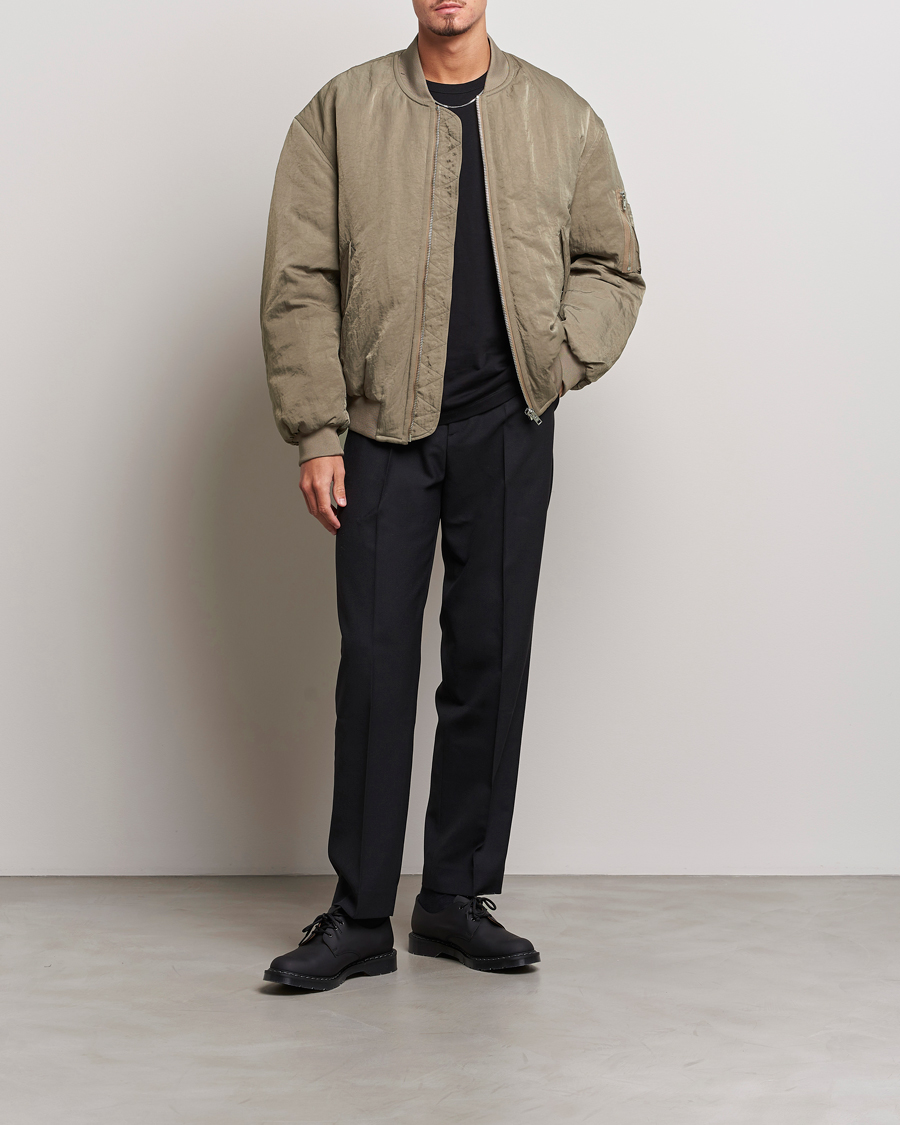 Homme | Manteaux Et Vestes | Filippa K | Crinkled Bomber Jacket Nougat