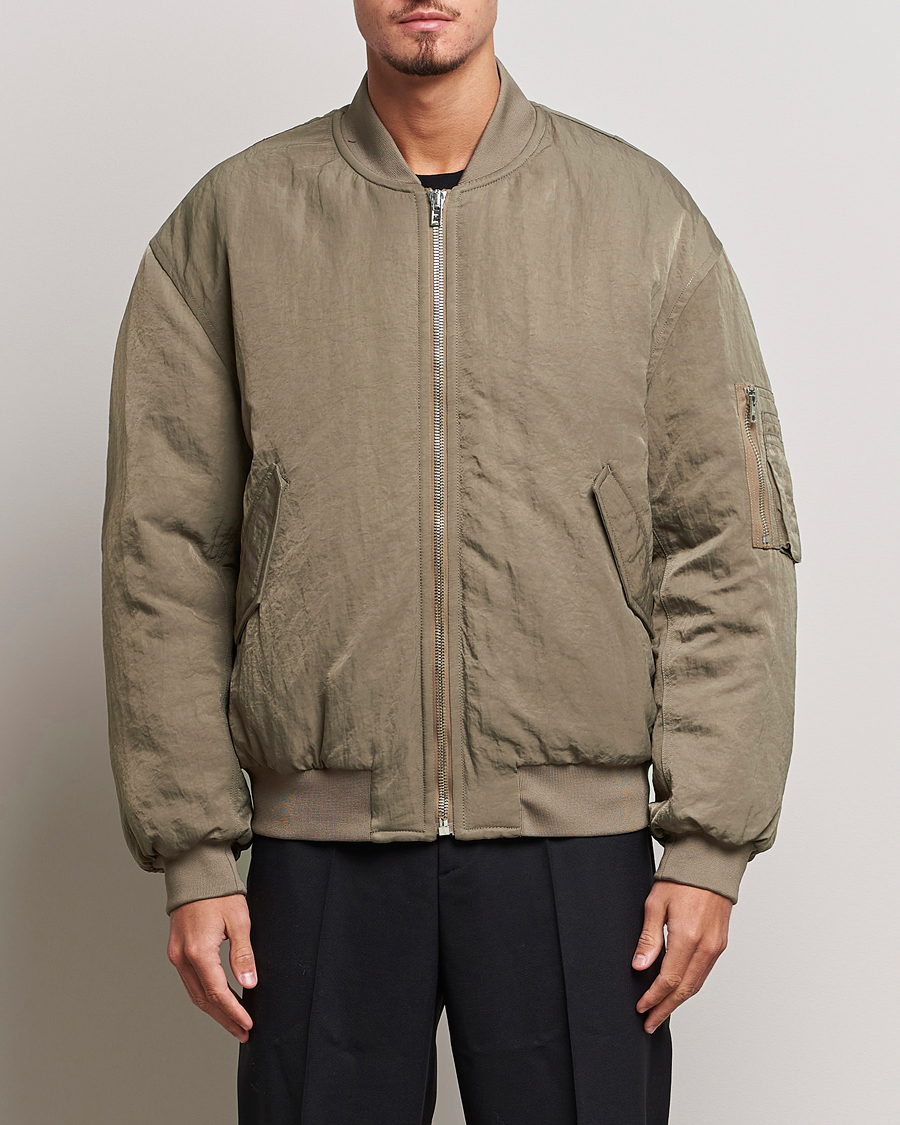 Homme | Manteaux Et Vestes | Filippa K | Crinkled Bomber Jacket Nougat
