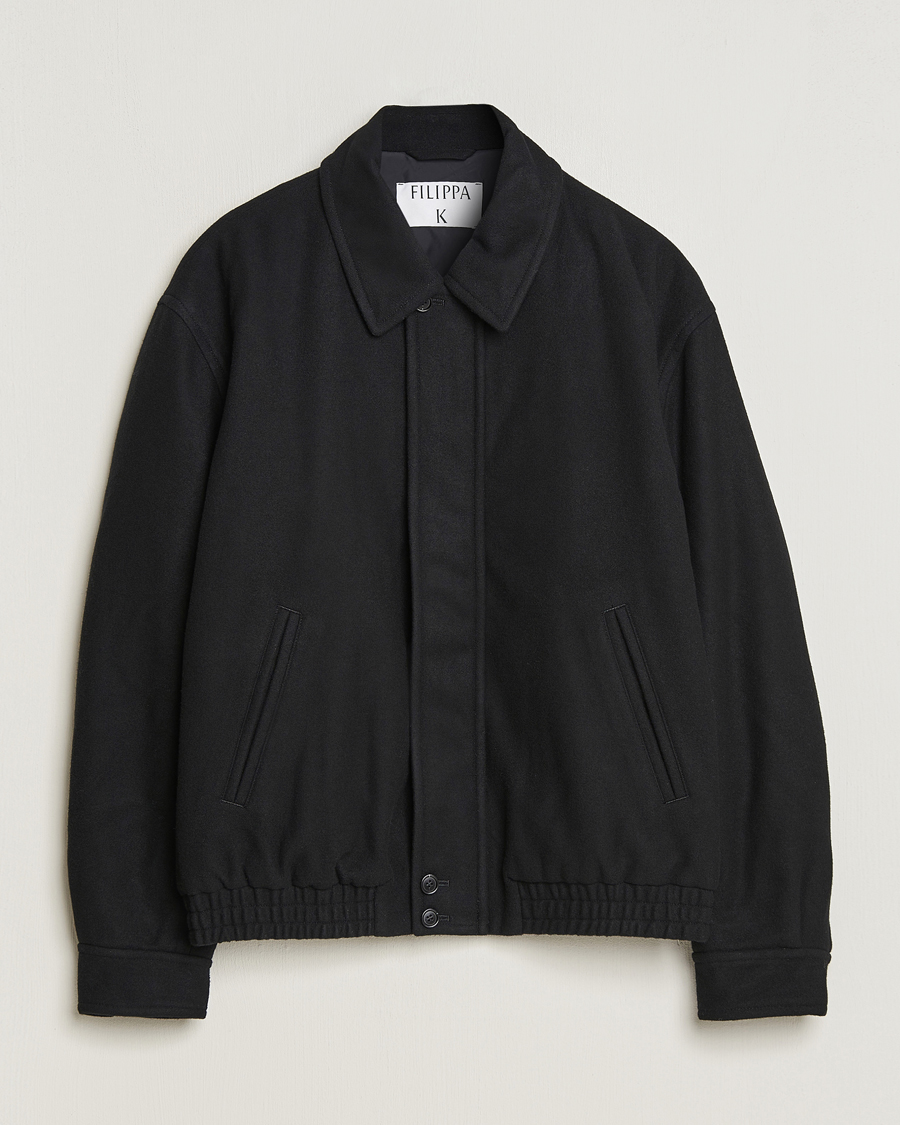 Homme | Manteaux Et Vestes | Filippa K | Wool Bomber Jacket Black