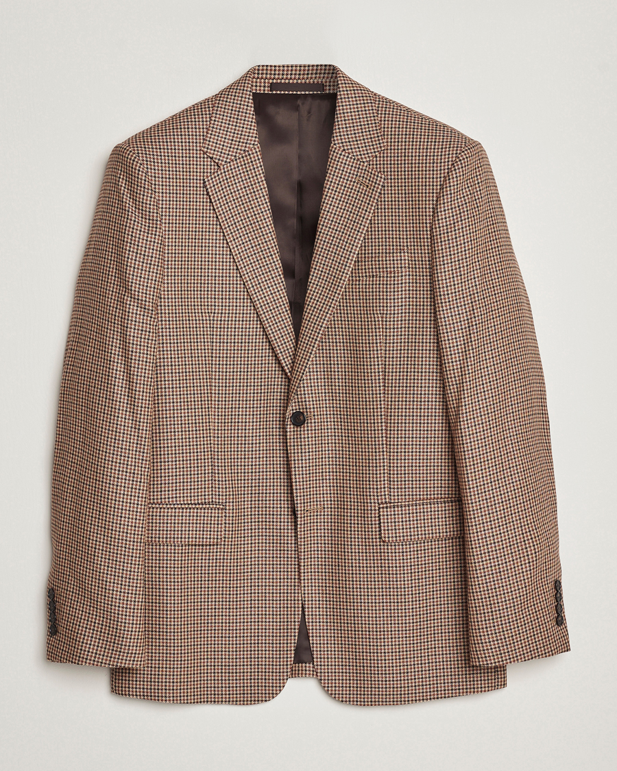 Homme | Blazers | Filippa K | Wool Checked Blazer Beige/Brown