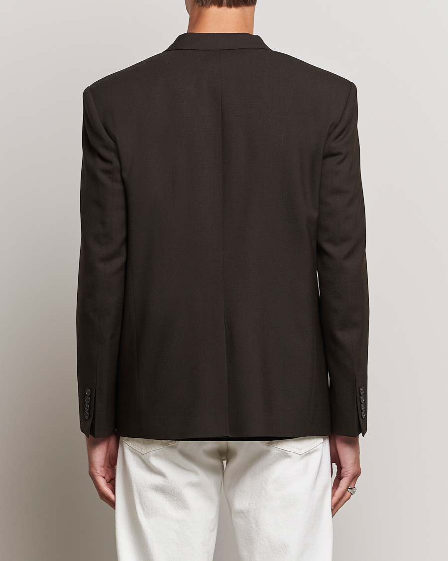 Homme | Blazers | Filippa K | Boxy Wool Double Breasted Blazer Dark Chocolate