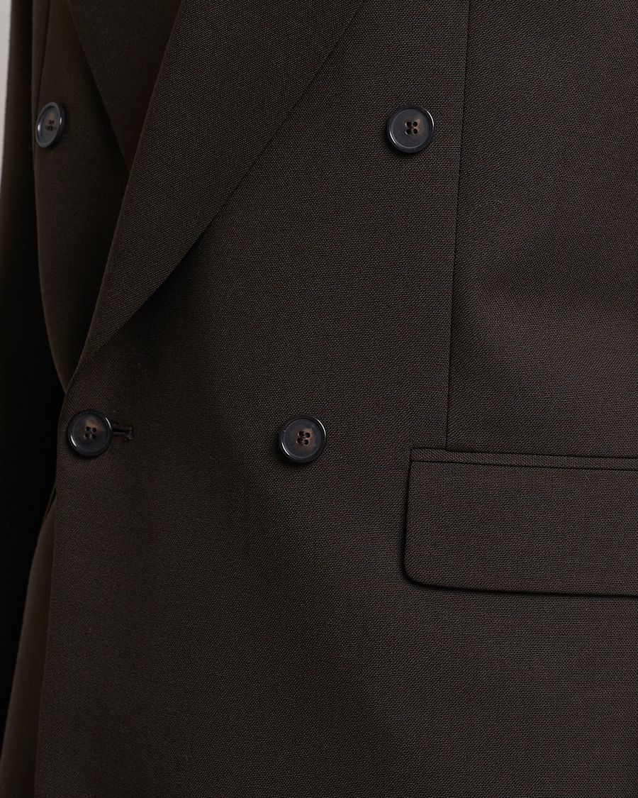 Homme | Blazers | Filippa K | Boxy Wool Double Breasted Blazer Dark Chocolate