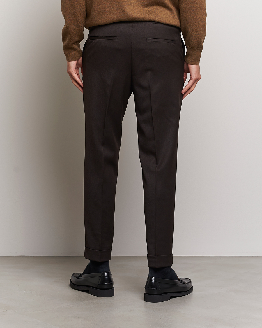 Homme | Pantalons | Filippa K | Terry Wool Trousers Dark Brown